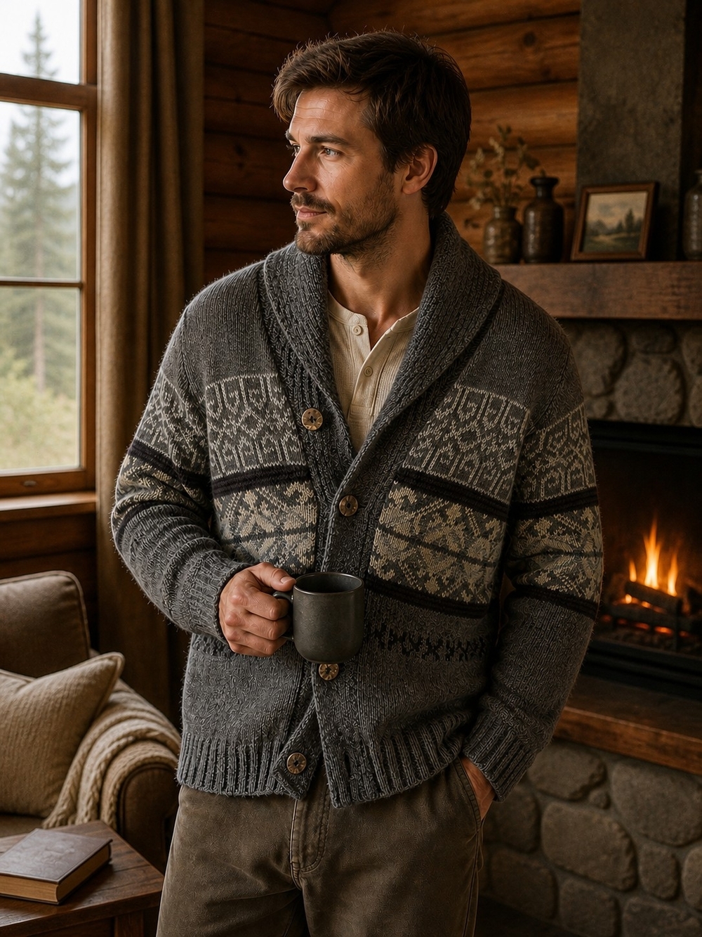 Men's Cableknit Chunky Oversized Sweater